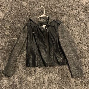 Leather dress jacket